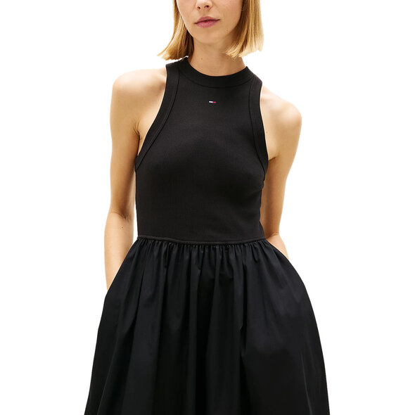 TOMMY HILFIGER TJW RIB POPLIN ΦΟΡΕΜΑ ΓΥΝΑΙΚΕΙΟ DW0DW22593-BDS