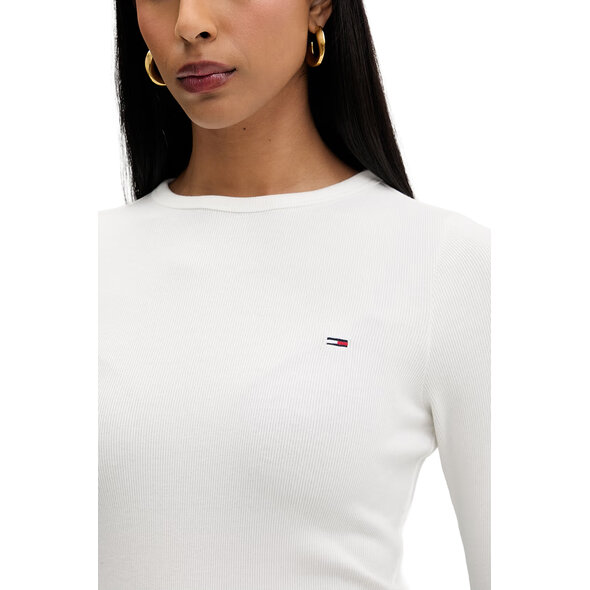 TOMMY HILFIGER TJW SLIM RIB ΜΠΛΟΥΖΑ ΓΥΝΑΙΚΕΙΑ DW0DW22783-YBL