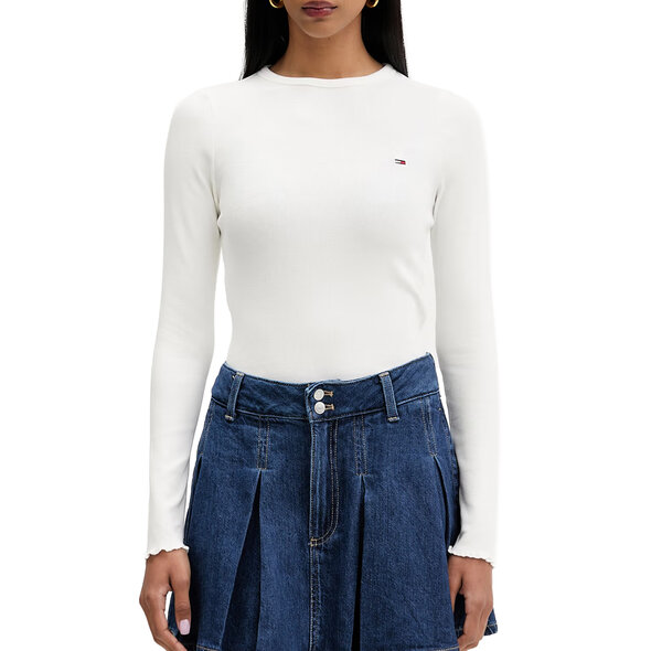 TOMMY HILFIGER TJW SLIM RIB ΜΠΛΟΥΖΑ ΓΥΝΑΙΚΕΙΑ DW0DW22783-YBL