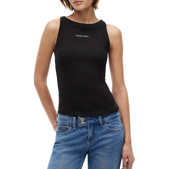 TOMMY HILFIGER TJW SLIM ESS LOGO RIB ΜΠΛΟΥΖΑ ΓΥΝΑΙΚΕΙΑ DW0DW22806-BDS