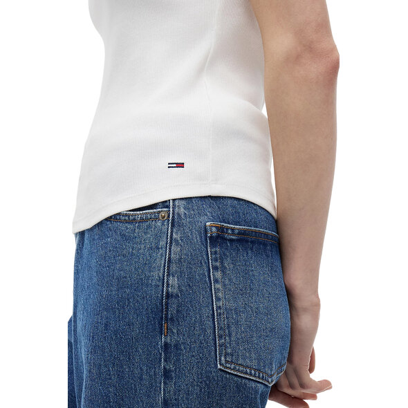 TOMMY HILFIGER TJW SLIM ESS LOGO RIB ΜΠΛΟΥΖΑ ΓΥΝΑΙΚΕΙΑ DW0DW22806-YBL