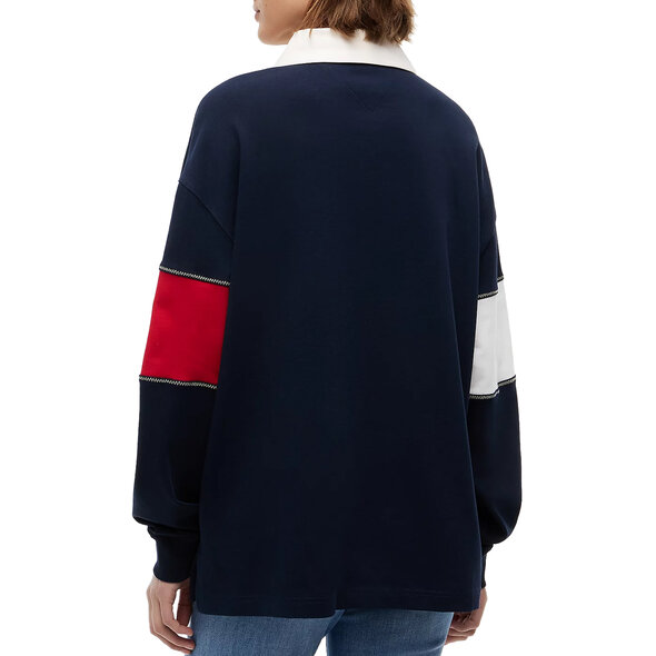 TOMMY HILFIGER TJW FLAG RUGBY EXT ΜΠΛΟΥΖΑ ΓΥΝΑΙΚΕΙΑ DW0DW22827-C1G
