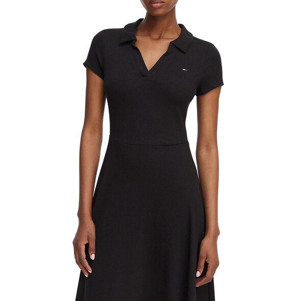 TOMMY HILFIGER TJW RIB POLO MIDI ΦΟΡΕΜΑ ΓΥΝΑΙΚΕΙΟ DW0DW23482-BDS
