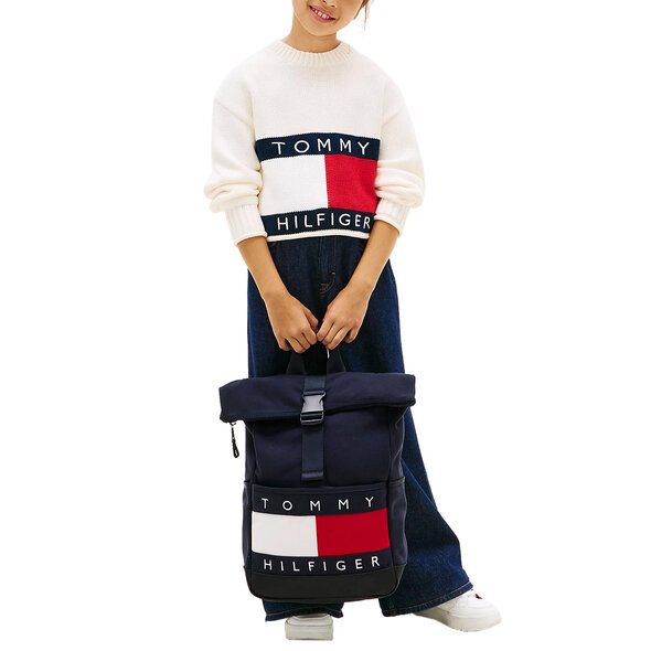 TOMMY HILFIGER FLAG ROLLTOP BACKPACK ΠΑΙΔΙΚΗ ΑΓΟΡΙ KA0KA00015-DW6