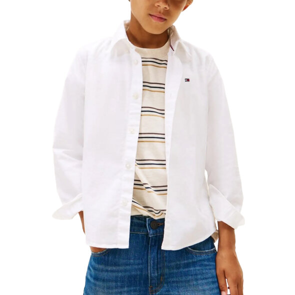TOMMY HILFIGER OXFORD ΠΑΙΔΙΚΟ ΠΟΥΚΑΜΙΣΟ ΑΓΟΡΙ KB0KB10192-YBR