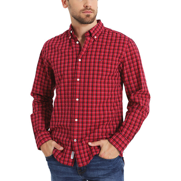 TOMMY HILFIGER FLEX SMALL CHECK ΠΟΥΚΑΜΙΣΟ ΑΝΔΡIKO MW0MW33771-0QJ