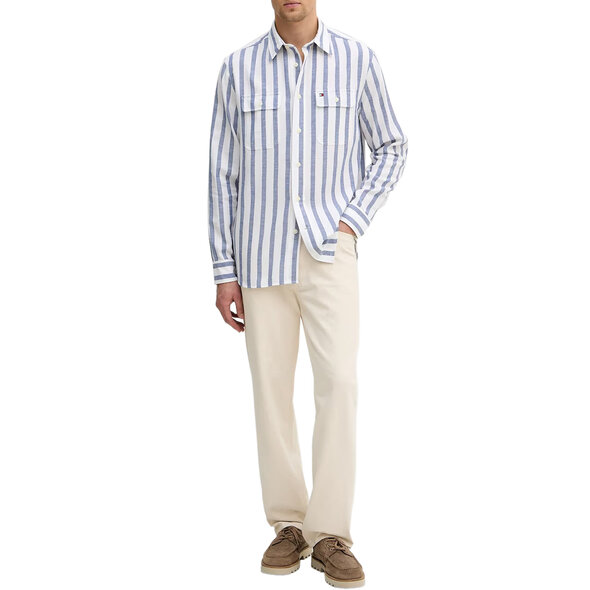 TOMMY HILFIGER  LINEN TWILL ΠΟΥΚΑΜΙΣΟ ΑΝΔΡΙΚΟ MW0MW41687-0A4