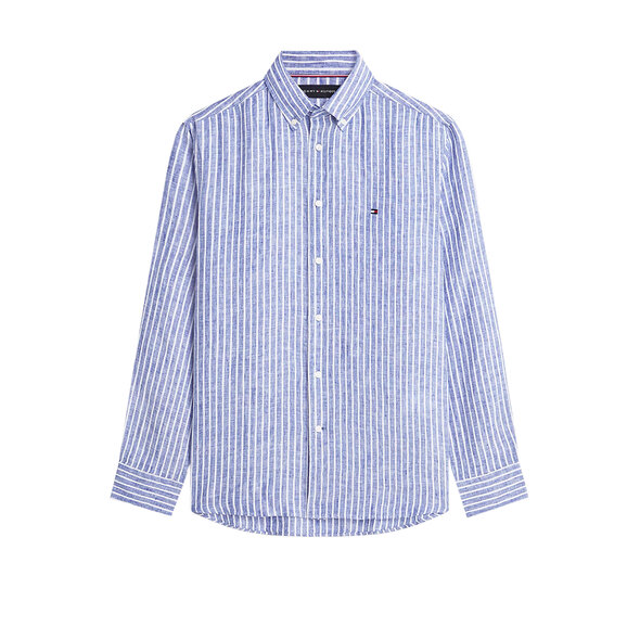 TOMMY HILFIGER LINEN BENGAL STRIPE ΠΟΥΚΑΜΙΣΟ ΑΝΔΡΙΚΟ MW0MW42400-0A4