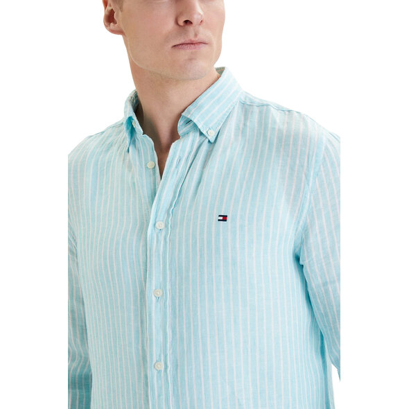 TOMMY HILFIGER LINEN BENGAL STRIPE ΠΟΥΚΑΜΙΣΟ ΑΝΔΡΙΚΟ MW0MW42400-0A6