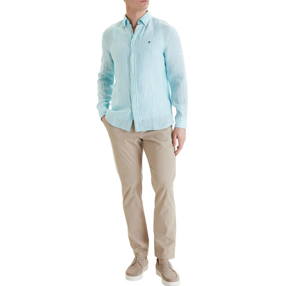 TOMMY HILFIGER LINEN BENGAL STRIPE ΠΟΥΚΑΜΙΣΟ ΑΝΔΡΙΚΟ MW0MW42400-0A6