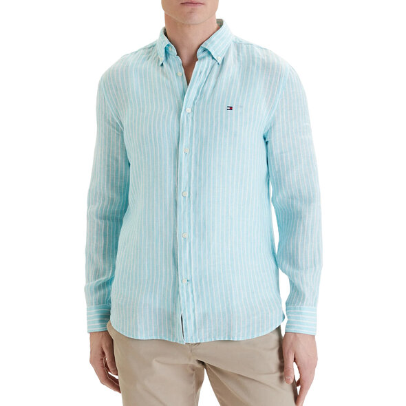 TOMMY HILFIGER LINEN BENGAL STRIPE ΠΟΥΚΑΜΙΣΟ ΑΝΔΡΙΚΟ MW0MW42400-0A6