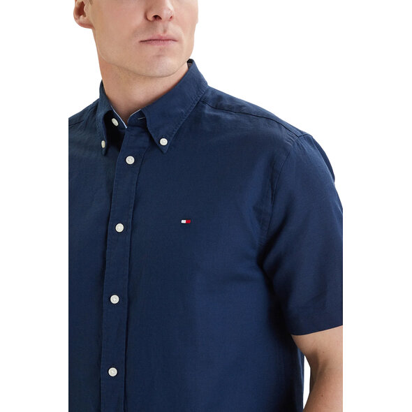 TOMMY HILFIGER  LINEN BLEND SOLID ΠΟΥΚΑΜΙΣΟ ΑΝΔΡΙΚΟ MW0MW42450-DCC