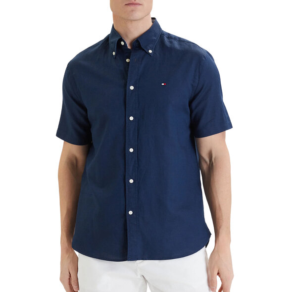TOMMY HILFIGER  LINEN BLEND SOLID ΠΟΥΚΑΜΙΣΟ ΑΝΔΡΙΚΟ MW0MW42450-DCC