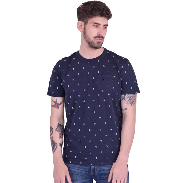 TOM TAILOR ΜΠΛΟΥΖΑ ΑΝΔΡΙΚΗ ΜΕ HARBOUR MINIMAL PRIΝΤ 1024571-10302