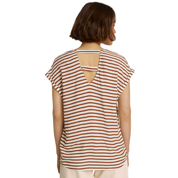 TOM TAILOR PATTERNED ΜΠΛΟΥΖΑ ΓΥΝΑΙΚΕΙΑ ΜΕ ΑΝΟΙΓΜΑ ΣΤΗΝ ΠΛΑΤΗ 1024993-27943