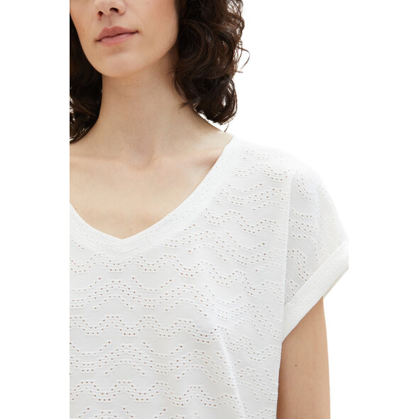 TOM TAILOR AJOUR JACQUAR ΜΠΛΟΥΖΑ ΓΥΝΑΙΚEIA 1036776-10315