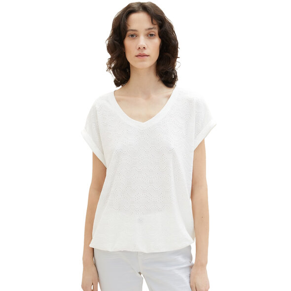 TOM TAILOR AJOUR JACQUAR ΜΠΛΟΥΖΑ ΓΥΝΑΙΚEIA 1036776-10315