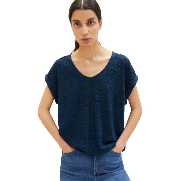 TOM TAILOR AJOUR JACQUAR ΜΠΛΟΥΖΑ ΓΥΝΑΙΚEIA 1036776-11758