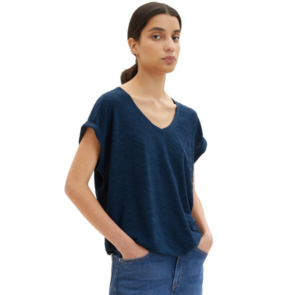TOM TAILOR AJOUR JACQUAR ΜΠΛΟΥΖΑ ΓΥΝΑΙΚEIA 1036776-11758