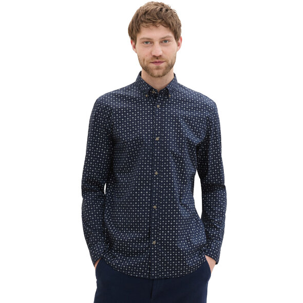 TOM TAILOR POPLIN PRINTED ΠΟΥΚΑΜΙΣΟ ΑΝΔΡΙΚΟ 1041396-35556