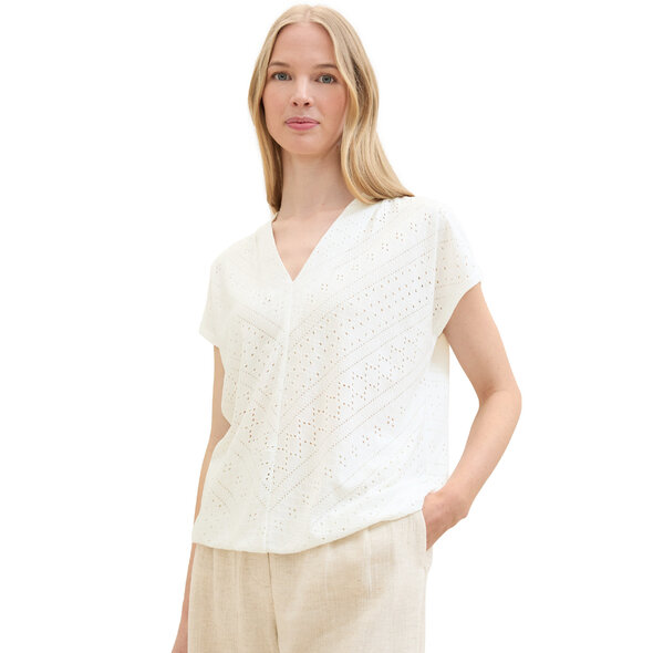 TOM TAILOR AJOUR ΜΠΛΟΥΖΑ ΓΥΝΑΙΚEIA 1041531-10315