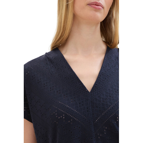 TOM TAILOR AJOUR ΜΠΛΟΥΖΑ ΓΥΝΑΙΚEIA 1041531-10668