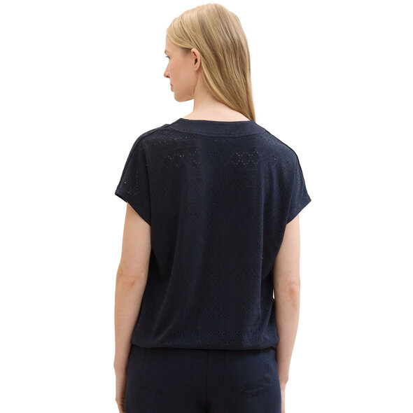 TOM TAILOR AJOUR ΜΠΛΟΥΖΑ ΓΥΝΑΙΚEIA 1041531-10668