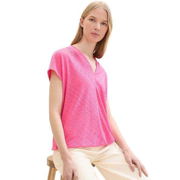 TOM TAILOR AJOUR ΜΠΛΟΥΖΑ ΓΥΝΑΙΚEIA 1041531-15799