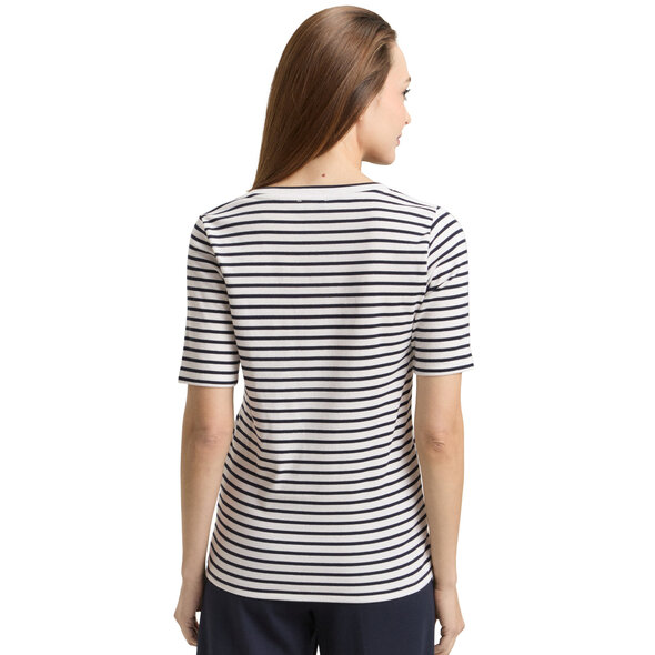 TOM TAILOR STRIPE V-NEC ΜΠΛΟΥΖΑ ΓΥΝΑΙΚΕΙΑ 1050432-39840