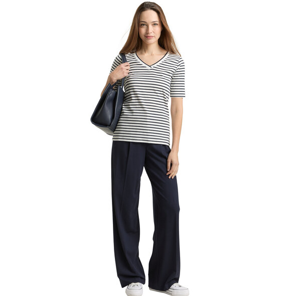 TOM TAILOR STRIPE V-NEC ΜΠΛΟΥΖΑ ΓΥΝΑΙΚΕΙΑ 1050432-39840