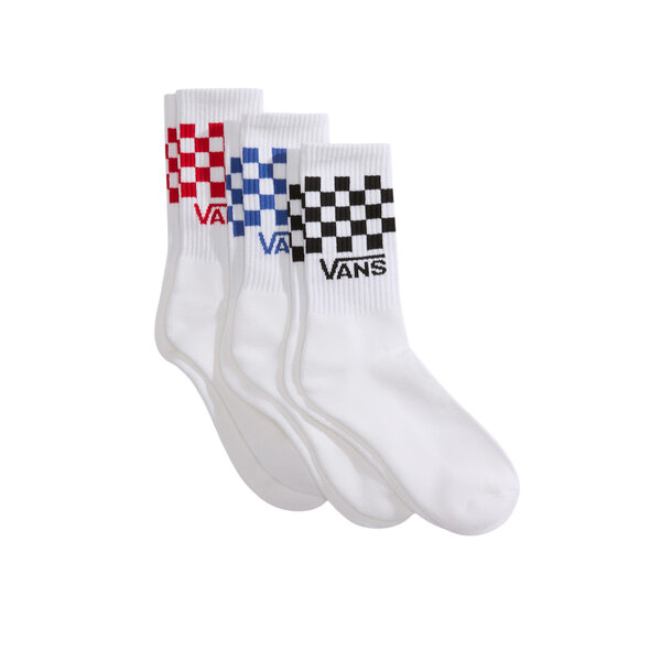 VANS 3-PACK CLASSIC CHECK CREW CHBD ΚΑΛΤΣΕΣ ΑΝΔΡΙΚΕΣ VN000QBU-WHT