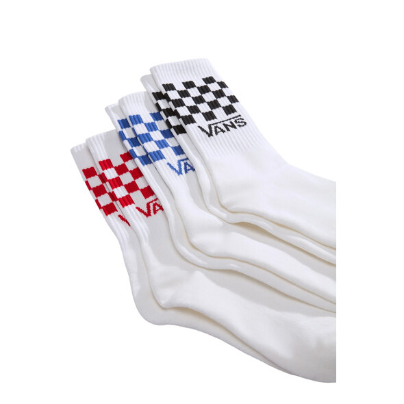 VANS 3-PACK CLASSIC CHECK CREW CHBD ΚΑΛΤΣΕΣ ΑΝΔΡΙΚΕΣ VN000QBU-WHT