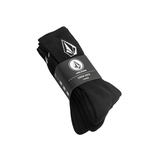 VOLCOM 'FULL STONE' 3-PACK ΚΑΛΤΣΕΣ ΑΝΔΡΙΚΕΣ D6312610-BLK