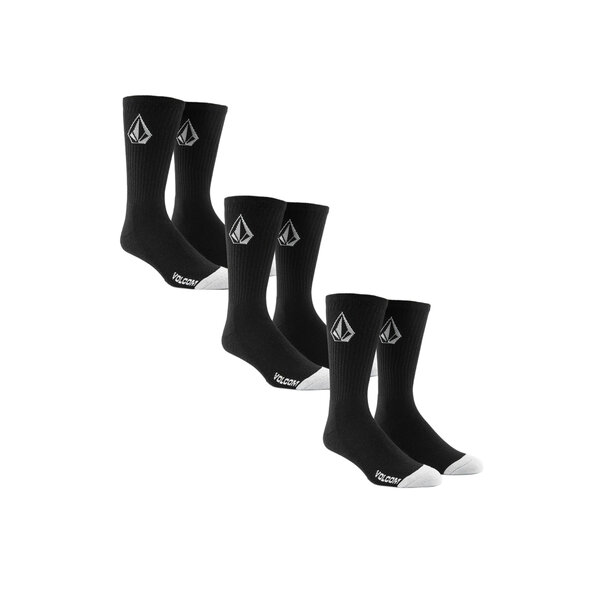 VOLCOM 'FULL STONE' 3-PACK ΚΑΛΤΣΕΣ ΑΝΔΡΙΚΕΣ D6312610-BLK
