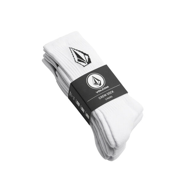 VOLCOM 'FULL STONE' 3-PACK ΚΑΛΤΣΕΣ ΑΝΔΡΙΚΕΣ D6312610-WHT