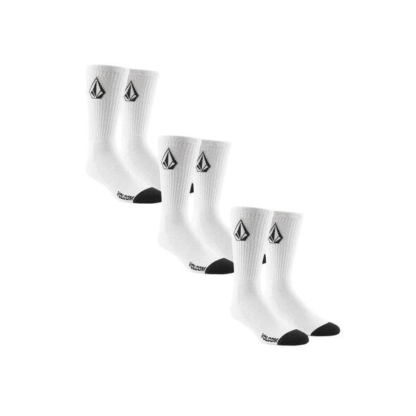 VOLCOM 'FULL STONE' 3-PACK ΚΑΛΤΣΕΣ ΑΝΔΡΙΚΕΣ D6312610-WHT