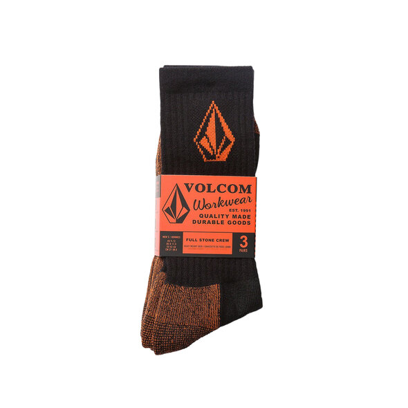 VOLCOM 'WORKWEAR' 3-PACK ΚΑΛΤΣΕΣ ΑΝΔΡΙΚΕΣ D6312612-BLK