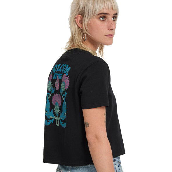 VOLCOM 'DIAL' CROP ΜΠΛΟΥΖΑ ΓΥΝΑΙΚΕΙΑ B3532602-BLK