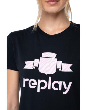 REPLAY JERSEY T-SHIRT ΓΥΝΑΙΚΕΙO ME ANIMALIER PRINT W3318B.000.22536G-098