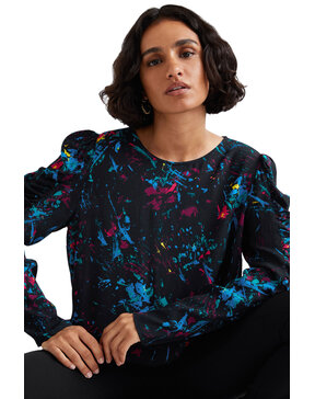 DESIGUAL 'AUSTRALIA' ΜΠΛΟΥΖΑ ΓΥΝΑΙΚEIA ME PUFFED ΜΑΝΙΚΙΑ 21WWBW34-2000