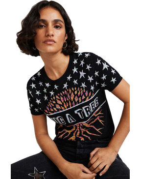DESIGUAL 'HUG A TREE' ΠΛΕΚΤΗ ΜΠΛΟΥΖΑ ΓΥΝΑΙΚEIA 21WWTK54-2000