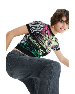 DESIGUAL 'RADIATE LOVE' ΠΛΕΚΤΗ ΜΠΛΟΥΖΑ ΓΥΝΑΙΚEIA 21WWTK55-2006