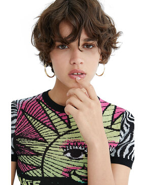 DESIGUAL 'RADIATE LOVE' ΠΛΕΚΤΗ ΜΠΛΟΥΖΑ ΓΥΝΑΙΚEIA 21WWTK55-2006