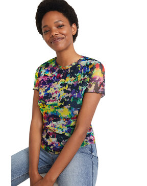 DESIGUAL 'ELOISSE' ARTY SLIM ΜΠΛΟΥΖΑ ΓΥΝΑΙΚEIA ME ΤΟΥΛΙ 21WWTKC9-9019