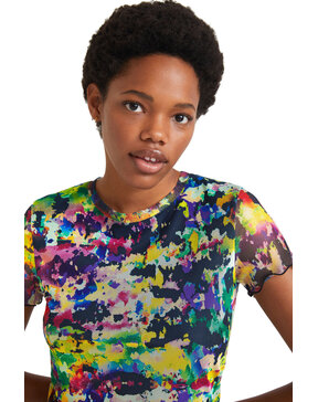 DESIGUAL 'ELOISSE' ARTY SLIM ΜΠΛΟΥΖΑ ΓΥΝΑΙΚEIA ME ΤΟΥΛΙ 21WWTKC9-9019