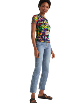 DESIGUAL 'ELOISSE' ARTY SLIM ΜΠΛΟΥΖΑ ΓΥΝΑΙΚEIA ME ΤΟΥΛΙ 21WWTKC9-9019