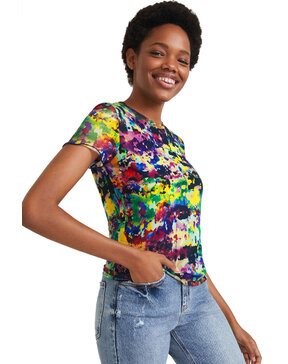 DESIGUAL 'ELOISSE' ARTY SLIM ΜΠΛΟΥΖΑ ΓΥΝΑΙΚEIA ME ΤΟΥΛΙ 21WWTKC9-9019